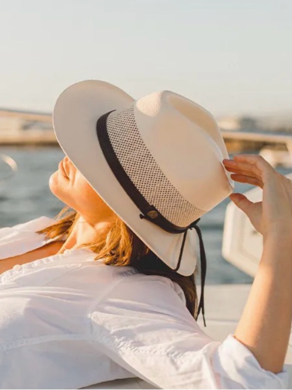 White Braided Sun Hat - Permanent Vacation